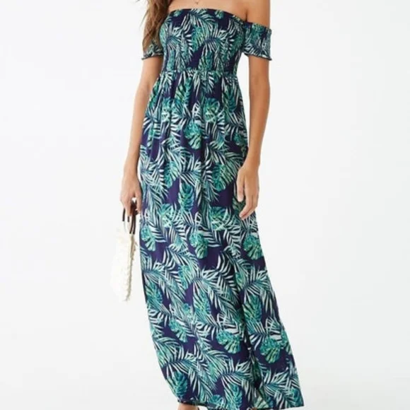 green chiffon maxi dress Maison Tara Maxi Dress